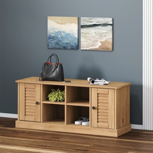 VIGO tömör fenyőfa cipőtároló pad 106 x 35 x 45 cm