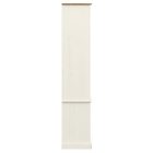 VIGO fehér üvegvitrines tömör fenyőszekrény 85x35x170 cm