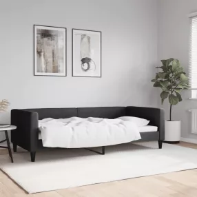 fekete szövet kanapéágy 90 x 200 cm