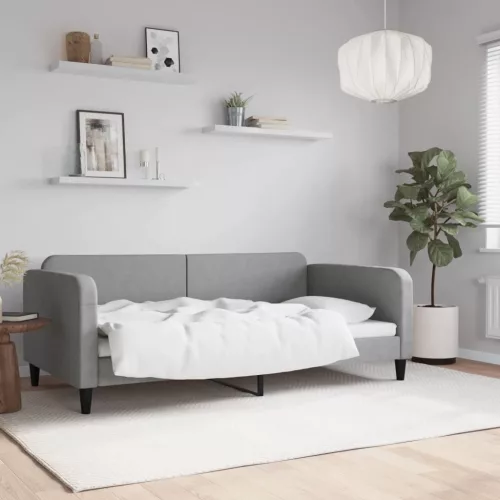 vidaXL világosszürke szövet kanapéágy 100x190 cm