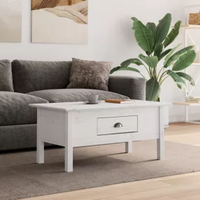   vidaXL BODO fehér tömör fenyőfa dohányzóasztal 100 x 55 x 46 cm