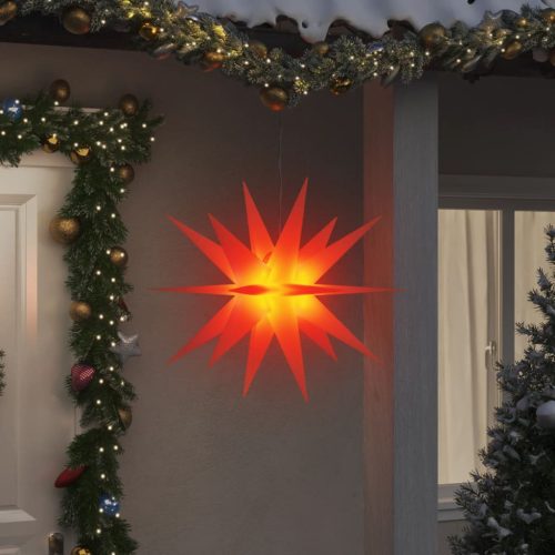 összecsukható piros morva csillag lámpa LED-del 100 cm