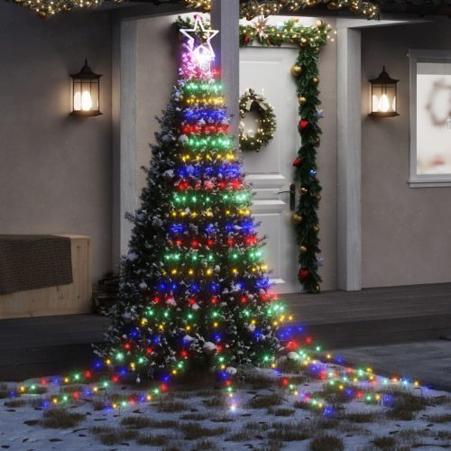 színes 320 LED-es karácsonyfafüzér 375 cm