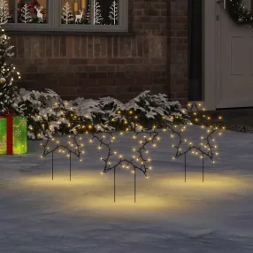   Karácsonyi csillag fénydekoráció 3 cövekkel 50 LED 29 cm