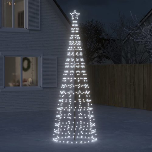 hideg fehér karácsonyfa fénykúp tüskékkel 570 LED 300 cm