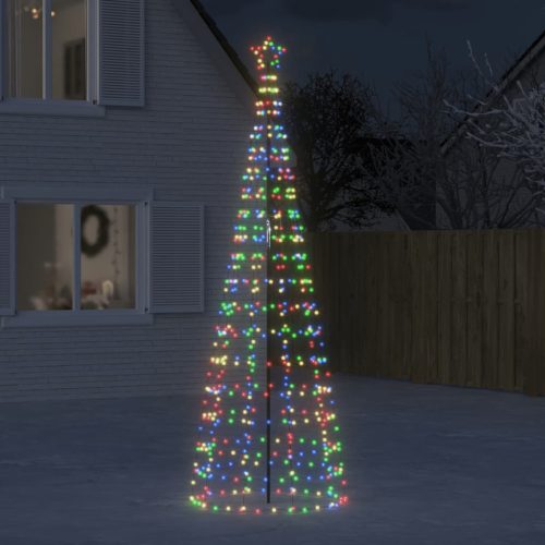 színes karácsonyfa fénykúp tüskékkel 570 LED 300 cm