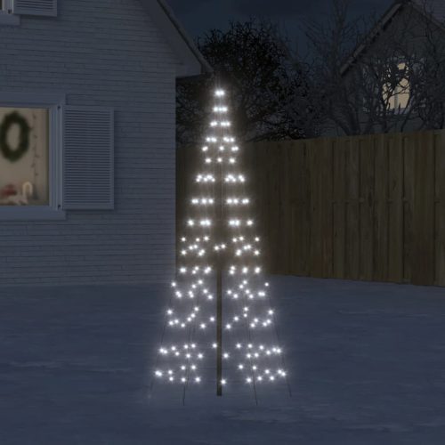 hideg fehér karácsonyfa lámpa zászlórúdon 200 LED-del 180 cm