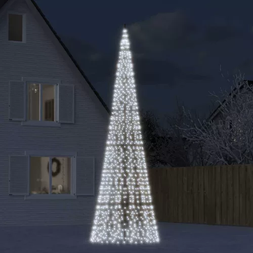 Hideg fehér LED karácsonyfa 1534 LED 500 cm