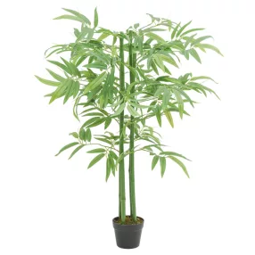 zöld mű bambuszfa 384 levéllel 120 cm