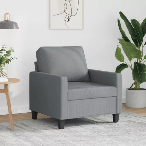 Világosszürke szövet kanapéfotel 60 cm