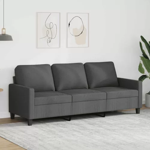 3 személyes sötétszürke szövet kanapé 180 cm