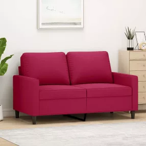 Kétszemélyes bordó bársony kanapé 120 cm