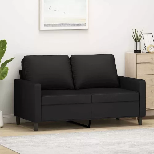 Kétszemélyes fekete bársony kanapé 120 cm