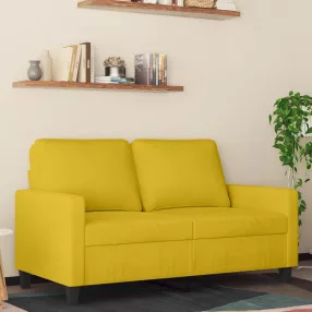 Kétszemélyes sárga bársony kanapé 120 cm