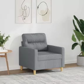 Világosszürke szövet kanapéfotel 60 cm
