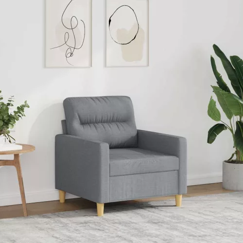 Világosszürke szövet kanapéfotel 60 cm