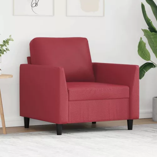 Bordó műbőr kanapéfotel 60 cm