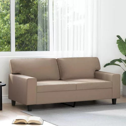 2 személyes cappuccino színű műbőr kanapé 140 cm