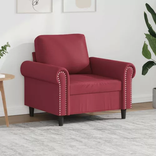 Bordó műbőr kanapéfotel 60 cm