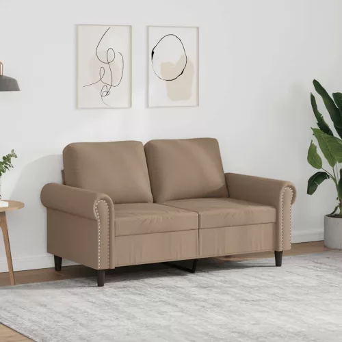 2 személyes cappuccino színű műbőr kanapé 120 cm