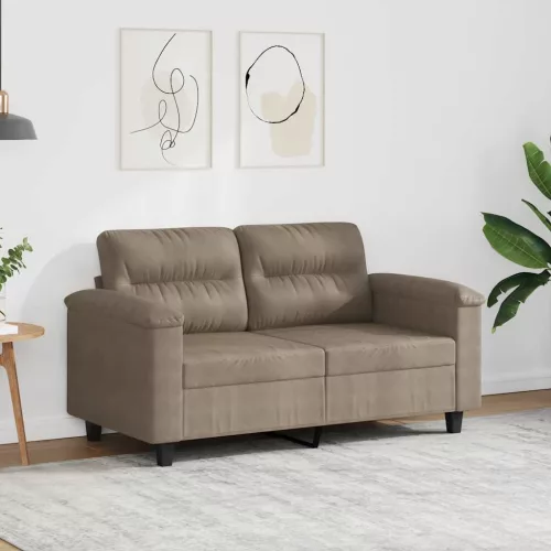 Kétszemélyes tópszínű mikroszálas szövetkanapé 120 cm