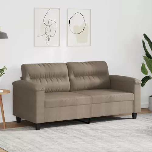 Kétszemélyes tópszínű mikroszálas szövetkanapé 140 cm