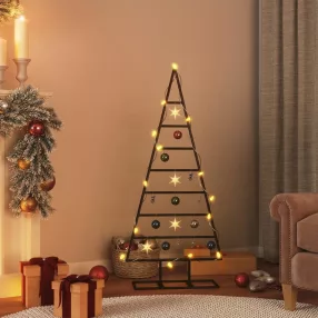 Fekete fém karácsonyfa dekorációhoz 125 cm