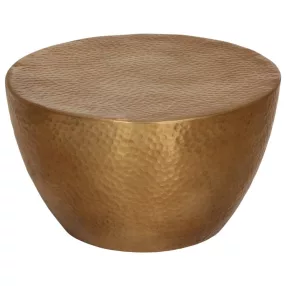   sárgaréz kalapált alumínium dohányzóasztal Ø 50 x 30 cm
