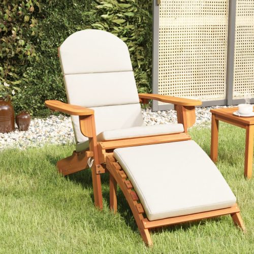 tömör akácfa kerti adirondack szék lábtartóval