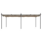 tópszínű pergola behúzható tetővel 589 x 292 x 230 cm