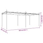 tópszínű pergola behúzható tetővel 589 x 292 x 230 cm