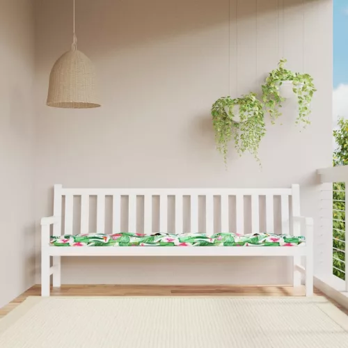 többszínű szövet kerti padpárna 200 x 50 x 7 cm