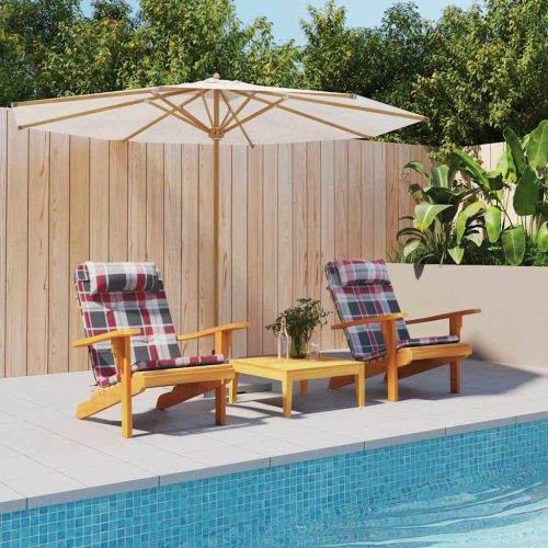 Székpárna Sakktábla 2 pcs Piros kockás minta 58 x 77 x 4.5 cm