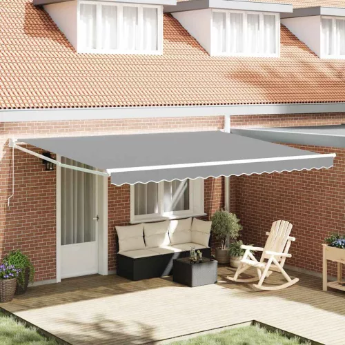 vidaXL Behúzható napernyő váz Fehér 400 × 300 cm Alumínium