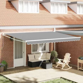   vidaXL Behúzható napernyő váz Fehér 450 × 300 cm Alumínium