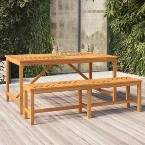 Tömör akácfa kerti étkezőasztal 150 x 90 x 74 cm