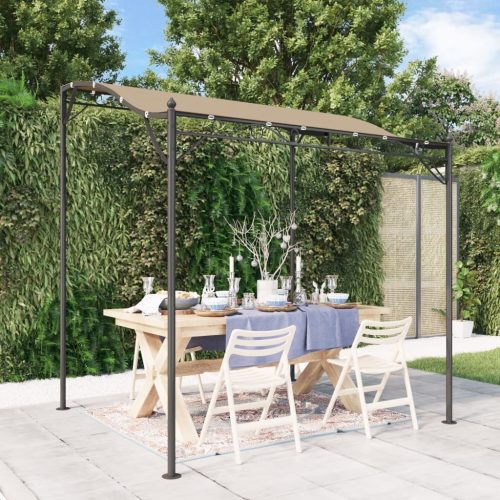 tópszínű szövet és acél pavilon 2 x 2,3 m 180 g/m²