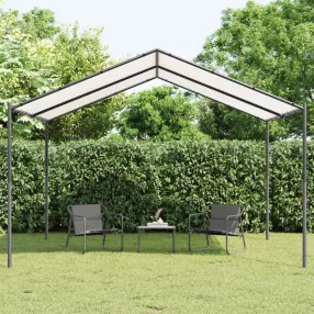 Pavilon 4 x 4 x 2,6 m Fehér Acél és poliészter 180 gsm