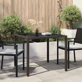 Kerti Asztal Barna 90 x 90 x 75 cm polirattan