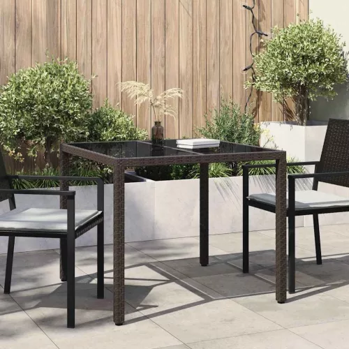 Kerti Asztal Barna 90 x 90 x 75 cm polirattan