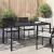 Kerti Asztal Fekete 150 x 90 x 75 cm polirattan