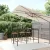 Barna polyrattan üveglapos bárasztal 180 x 70 x 110 cm