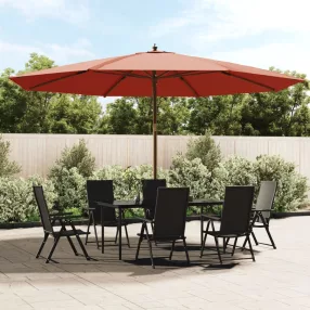   vidaXL terrakotta színű kerti napernyő fa rúddal 400 x 273 cm