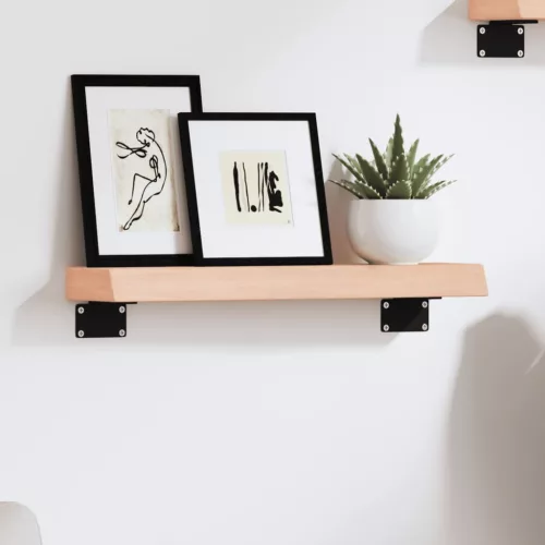 kezeletlen tömör tölgyfa fali polc 40x10x4 cm