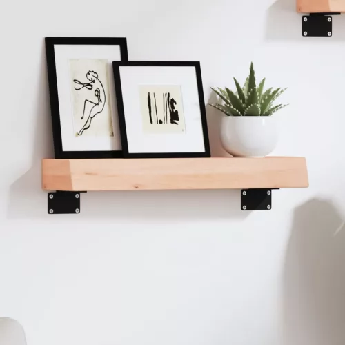 kezeletlen tömör tölgyfa fali polc 40x10x6 cm