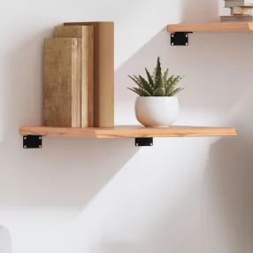 világosbarna kezelt tömör tölgyfa fali polc 40x40x2cm