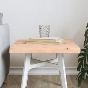   asztallap 40x40x(2-4) cm kezeletlen tömör fa élőszegélyes