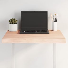   asztallap 60x40x(2-4) cm kezeletlen tömör fa élőszegélyes