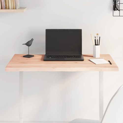 asztallap 80x40x2 cm kezeletlen tömörfa tölgyfa élőszegélyes