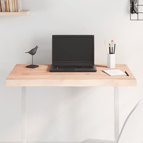 asztallap 80x40x(2-4) cm kezeletlen tömör fa élőszegélyes